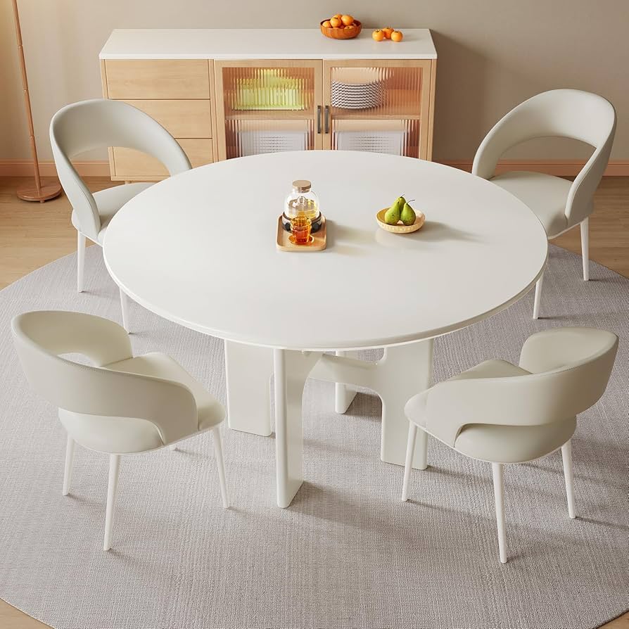 Amazon｜GraceNook 丸テーブルセット 4人用 ダイニングテーブル